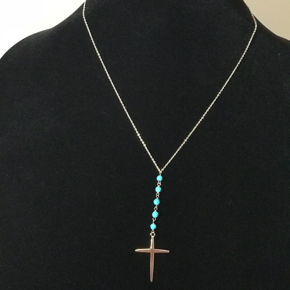 Sterling Silver Cross Necklace - Picture 2 of 4